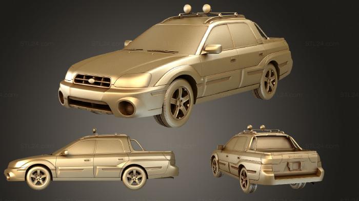 Автомобили и транспорт (Subaru Baja 2002, CARS_3480) 3D модель для ЧПУ станка